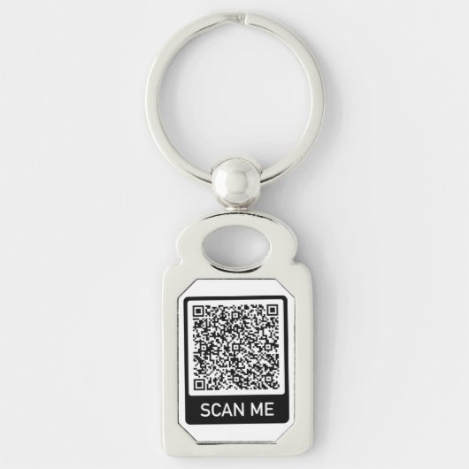 QR-Code - Berufliche Personalisierte Moderne scann Schlüsselanhänger (Vorderseite)