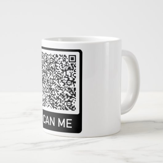 QR-Code - Berufliche, personalisierte Umarmung prü Jumbo-Tasse (Vorderseite Rechts)