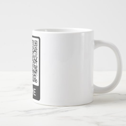 QR-Code - Berufliche, personalisierte Umarmung prü Jumbo-Tasse (Rechts)