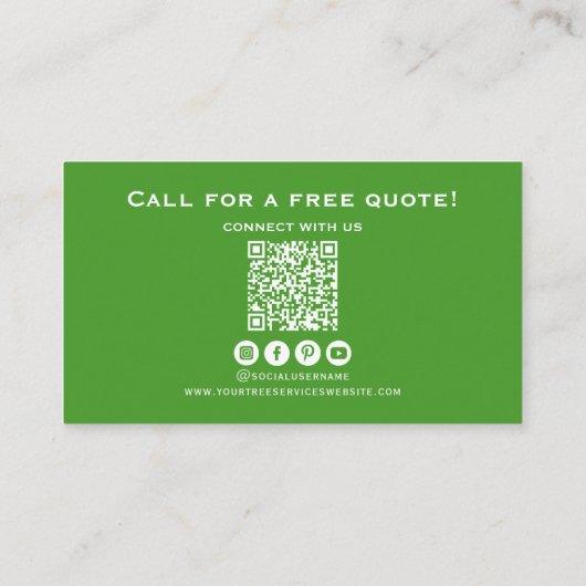 QR-Code Berufliche Tree-Services Visitenkarte (Rückseite)