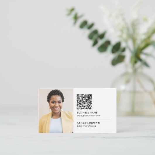 QR-Code berufliche Vernetzung Anwesen Agent  Visitenkarte (Stehend Vorderseite)