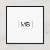 QR-Code Berufliche weiße schwarze soziale Medien Quadratische Visitenkarte (Vorderseite)