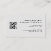QR-Code Beruflicher Boden und Tiler Visitenkarte (Rückseite)