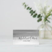 QR-Code Beruflicher Bus Schwarz-Weiß-Ozean Visitenkarte (Stehend Vorderseite)