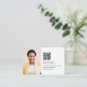 QR-Code beruflicher einfacher Logoverteiler Foto-B Visitenkarte (Stehend Vorderseite)
