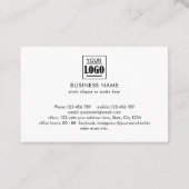 QR-Code beruflicher einfacher Logoverteiler Foto-B Visitenkarte (Rückseite)