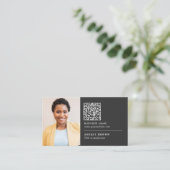 QR-Code beruflicher einfacher Logoverteiler Foto-B Visitenkarte (Stehend Vorderseite)