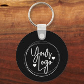 QR-Code Beruflicher Schwarz-weißer Kreis Schlüsselanhänger (Rückseite)