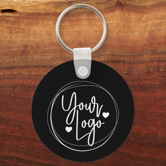 QR-Code Beruflicher Schwarz-weißer Kreis Schlüsselanhänger (Rückseite)