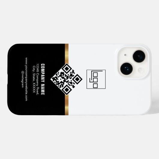 QR-Code Berufliches benutzerdefiniertes Logo Schwa Case-Mate iPhone Hülle (Rückseite (Horizontal))