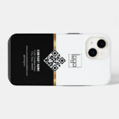 QR-Code Berufliches benutzerdefiniertes Logo Schwa iPhone Hülle (Rückseite (Horizontal))