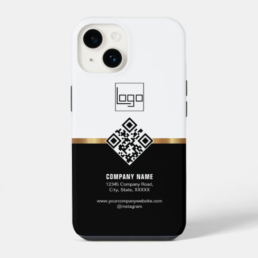 QR-Code Berufliches benutzerdefiniertes Logo Schwa iPhone Hülle (Rückseite)