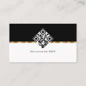 QR-Code Berufliches benutzerdefiniertes Logo Schwa Visitenkarte (Rückseite)