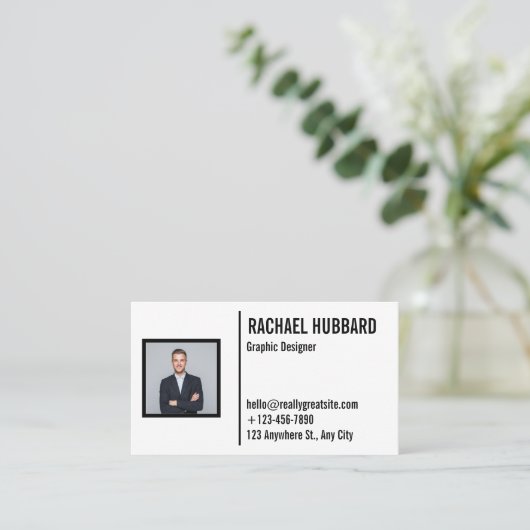 QR-Code - Berufliches Bild | Modern Visitenkarte (Stehend Vorderseite)