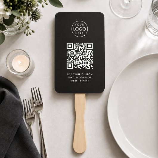 QR-Code | Berufliches Black Business-Logo Fächer