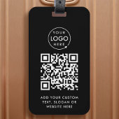 QR-Code | Berufliches Black Business-Logo Gepäckanhänger