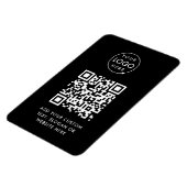QR-Code | Berufliches Black Business-Logo Magnet (Linke Seite)