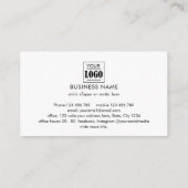 QR-Code berufliches einfaches Logo-Realtor-Foto Visitenkarte (Rückseite)