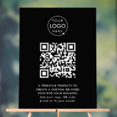 QR-Code | Berufliches, einfaches, schwarzes Firmen Acrylschild (Neutral)