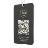QR-Code | Berufliches, einfaches, schwarzes Firmen Autolufterfrischer (Links)