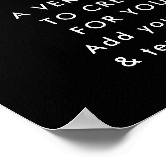 QR-Code | Berufliches, einfaches, schwarzes Firmen Poster (Ecke)