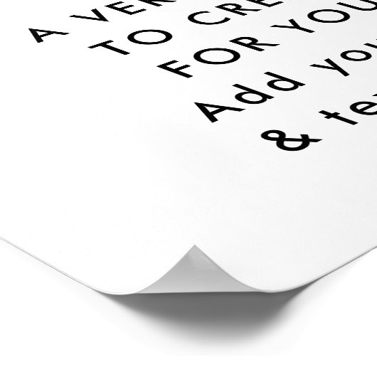 QR-Code | Berufliches, einfaches, weißes Firmenlog Poster (Ecke)