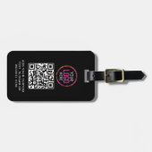QR-Code | Berufliches Firmenlogo Gepäckanhänger (Vorderseite horizontal)