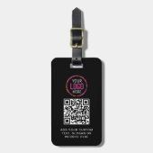 QR-Code | Berufliches Firmenlogo Gepäckanhänger (Vorderseite vertikal)