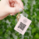 QR-Code | Berufliches Firmenlogo Schlüsselanhänger<br><div class="desc">Eine einfache,  kundenspezifische,  rot-grüne QR Code Schlüsselanhänger Vorlage in modernem minimalistischem Stil,  die einfach mit Ihrem Firmenlogo,  QR-Code und individuellem Text aktualisiert werden kann...  #QRcode #logo #Schlüsselanhänger #business.</div>