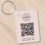 QR-Code | Berufliches Firmenlogo Schlüsselanhänger<br><div class="desc">Eine einfache,  kundenspezifische,  rot-grüne QR Code Schlüsselanhänger Vorlage in modernem minimalistischem Stil,  die einfach mit Ihrem Firmenlogo,  QR-Code und individuellem Text aktualisiert werden kann...  #QRcode #logo #Schlüsselanhänger #business.</div>