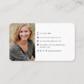 QR-Code berufliches Foto für moderne Fotografen Visitenkarte (Rückseite)