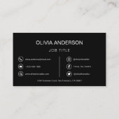 QR-Code Berufliches Foto Schwarz-weiß Business Bu Visitenkarte (Rückseite)