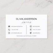 QR-Code Berufliches Foto Schwarz-weiß Business Visitenkarte (Rückseite)