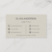 QR Code Berufliches Foto Terra Cotta Earth Tone Visitenkarte (Rückseite)