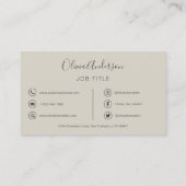 QR Code Berufliches Foto Terracotta Natural Bus Visitenkarte (Rückseite)