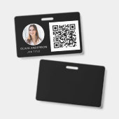 QR-Code Berufliches Foto Weiße Visitenkarte schlec Ausweis (Vorder- & Rückseite)
