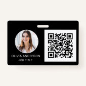 QR-Code Berufliches Foto Weiße Visitenkarte schlec Ausweis (Vorderseite)