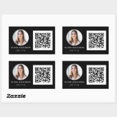 QR-Code Berufliches Foto White Business Card Rec Rechteckiger Aufkleber (Blatt)