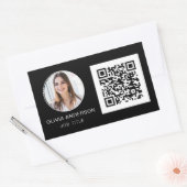 QR-Code Berufliches Foto White Business Card Rec Rechteckiger Aufkleber (Umschlag)
