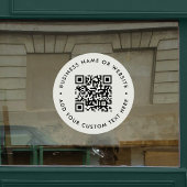QR-Code | Berufliches Graues Round-Window für Unte Fensteraufkleber