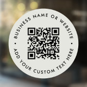 QR-Code | Berufliches Graues Round-Window für Unte Fensteraufkleber