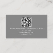 QR-Code Berufliches Logo für Graue Namen Telefonnummerkarte (Rückseite)