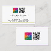 QR-Code Berufliches Logo hochladen Visitenkarte (Vorne/Hinten)