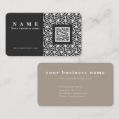 QR-Code berufliches schwarzes Mesh Business C Visitenkarte (Vorne/Hinten)