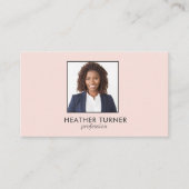 QR CODE Berufliches SQUARE Headshot Foto Pink Visitenkarte (Vorderseite)