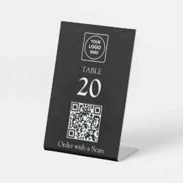 QR-Code | Bestellung der Tischnummer im Restaurant Sockelschild