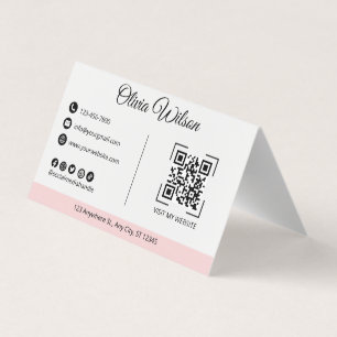 QR Code Besuchen Sie meine Website Moderne Visiten Visitenkarten