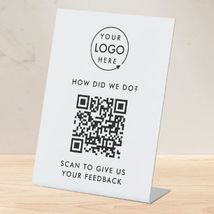 QR-Code-Bewertung der Bewertung von Unternehmen du Sockelschild