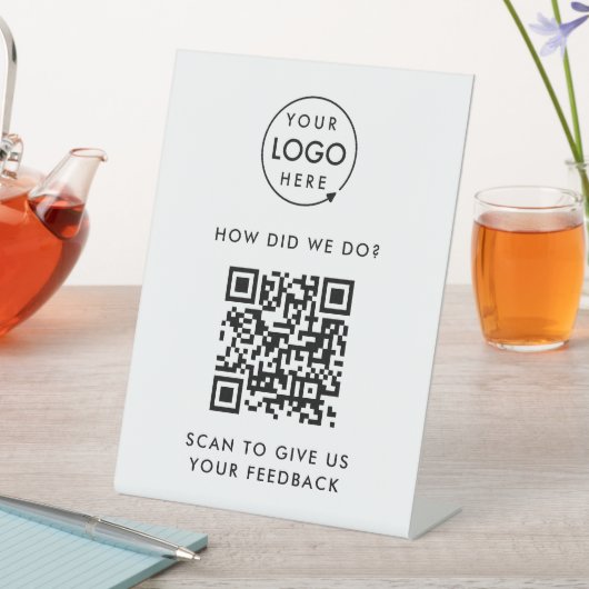 QR-Code-Bewertung der Bewertung von Unternehmen du Sockelschild (In Situ)