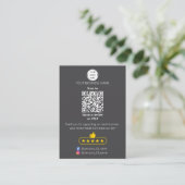 QR-Code Bewertung für kleine Unternehmen GOOGLE un Visitenkarte (Stehend Vorderseite)